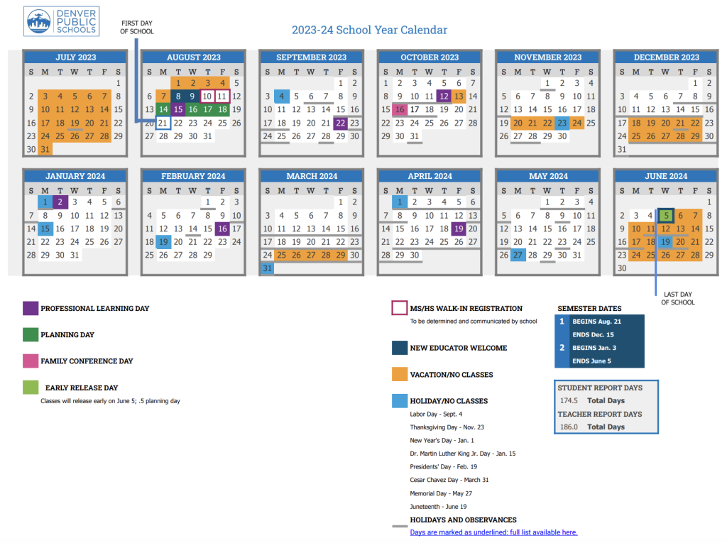 School Calendar 23-24